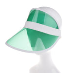 Visiera per cappello da sole trasparente da esterno in PVC da 2 pezzi per uomo/donna