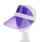 Visiera per cappello da sole trasparente da esterno in PVC da 2 pezzi per uomo/donna
