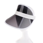 Visiera per cappello da sole trasparente da esterno in PVC da 2 pezzi per uomo/donna