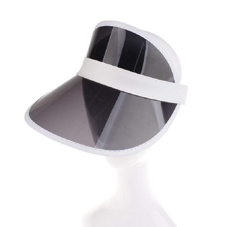 Visiera per cappello da sole trasparente da esterno in PVC da 2 pezzi per uomo/donna