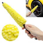 Accessori auto universali per auto Cura dei cerchi per auto Spazzola per lavaggio ruote per pneumatici Manico in plastica Spazzola per pulizia ruote per veicoli Spugna per lavaggio, Wheel Cleaning Brush