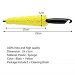 Accessori auto universali per auto Cura dei cerchi per auto Spazzola per lavaggio ruote per pneumatici Manico in plastica Spazzola per pulizia ruote per veicoli Spugna per lavaggio, Wheel Cleaning Brush