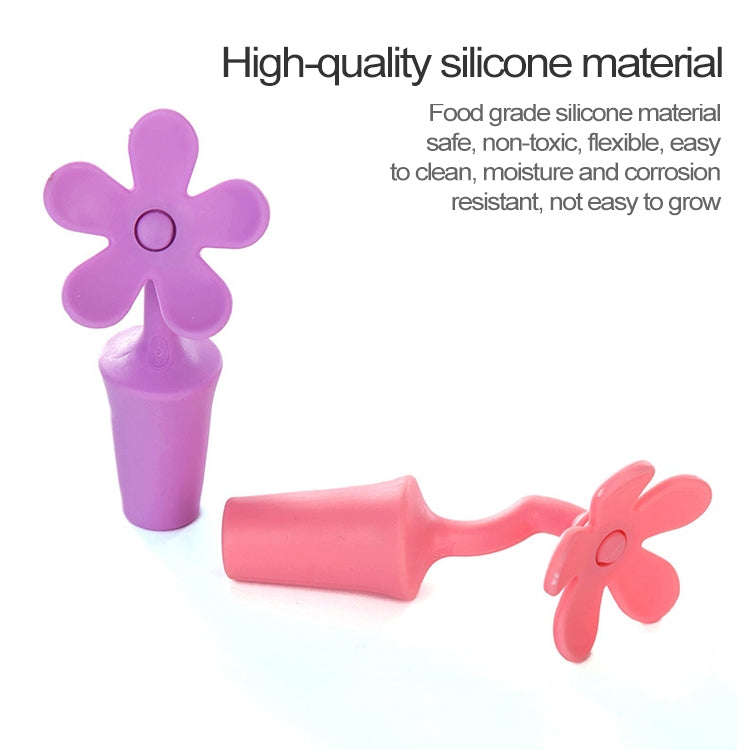 Tappo in silicone a forma di fiore per bottiglie 5 pezzi