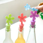 Tappo in silicone a forma di fiore per bottiglie 5 pezzi