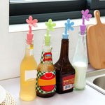 Tappo in silicone a forma di fiore per bottiglie 5 pezzi