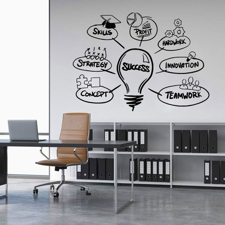 Adesivo per lampadina Adesivo da parete ispirato allo studio aziendale per la scuola Adesivo creativo per la decorazione del dormitorio della scuola, Light Bulb