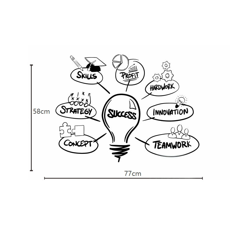 Adesivo per lampadina Adesivo da parete ispirato allo studio aziendale per la scuola Adesivo creativo per la decorazione del dormitorio della scuola, Light Bulb