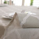 Tovaglia in Cotone e Pizzo Grigio Rombi Geometrici, 60x60cm, 70x70cm, 90x90cm, 100x140cm, 120x120cm, 140x140cm, 90x150cm, 140x160cm, 120x160cm, 140x180cm, 130x180cm, 140x200cm