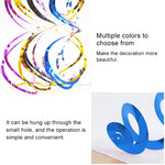 5 pezzi 70 cm ornamenti a spirale in PVC Natale asilo in classe festa di compleanno layout di scena ornamenti con paillettes appesi