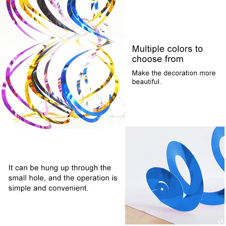 5 pezzi 70 cm ornamenti a spirale in PVC Natale asilo in classe festa di compleanno layout di scena ornamenti con paillettes appesi