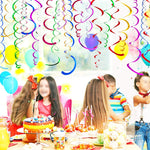 5 pezzi 70 cm ornamenti a spirale in PVC Natale asilo in classe festa di compleanno layout di scena ornamenti con paillettes appesi