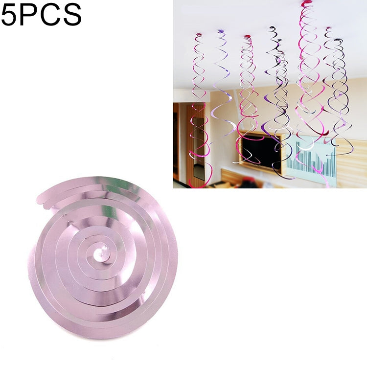 5 pezzi 70 cm ornamenti a spirale in PVC Natale asilo in classe festa di compleanno layout di scena ornamenti con paillettes appesi