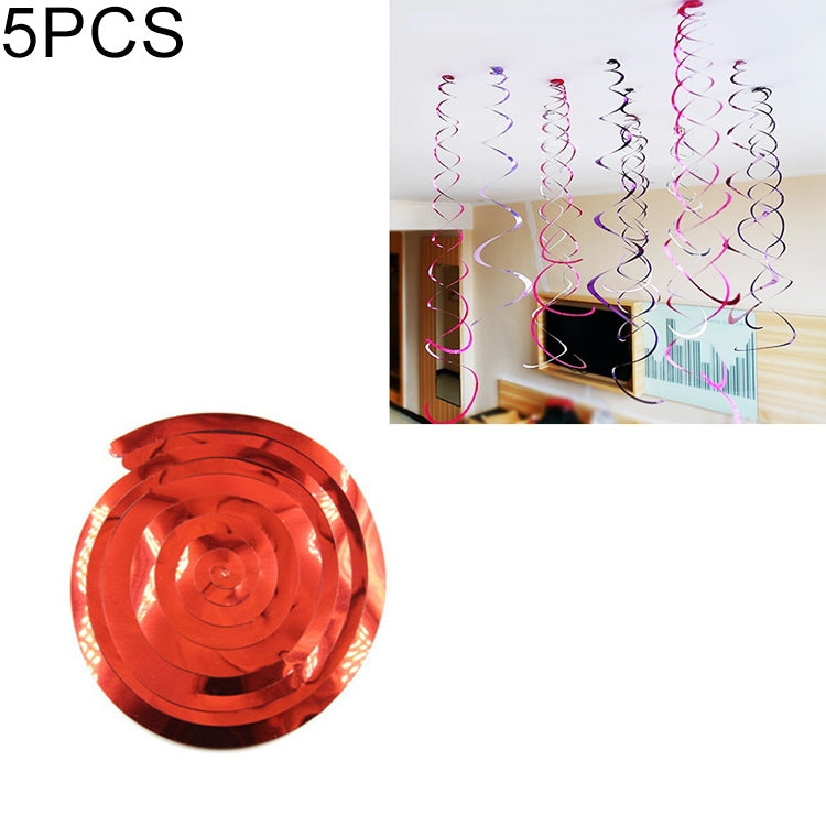 5 pezzi 70 cm ornamenti a spirale in PVC Natale asilo in classe festa di compleanno layout di scena ornamenti con paillettes appesi