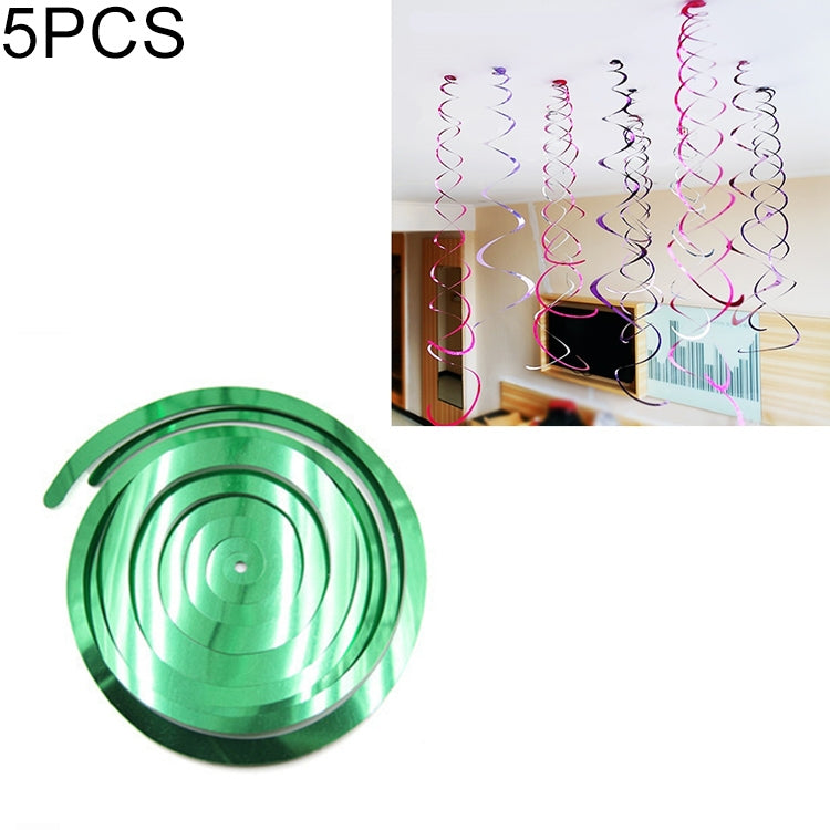 5 pezzi 70 cm ornamenti a spirale in PVC Natale asilo in classe festa di compleanno layout di scena ornamenti con paillettes appesi