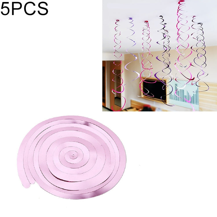 5 pezzi 70 cm ornamenti a spirale in PVC Natale asilo in classe festa di compleanno layout di scena ornamenti con paillettes appesi