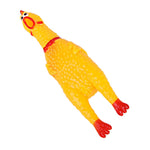 Giocattolo vocale in silicone con pollo urlante per animali 16cm