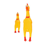 Giocattolo vocale in silicone con pollo urlante per animali 16cm