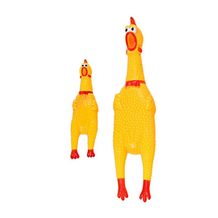 Giocattolo vocale in silicone con pollo urlante per animali 16cm