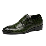 Scarpe formali in pelle con fondo piatto da lavoro con motivo coccodrillo, 38, 39, 40, 41, 42, 43, 44, 45, 46, 47, 48