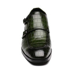 Scarpe formali in pelle con fondo piatto da lavoro con motivo coccodrillo, 38, 39, 40, 41, 42, 43, 44, 45, 46, 47, 48
