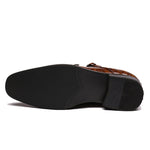 Scarpe formali in pelle con fondo piatto da lavoro con motivo coccodrillo, 38, 39, 40, 41, 42, 43, 44, 45, 46, 47, 48
