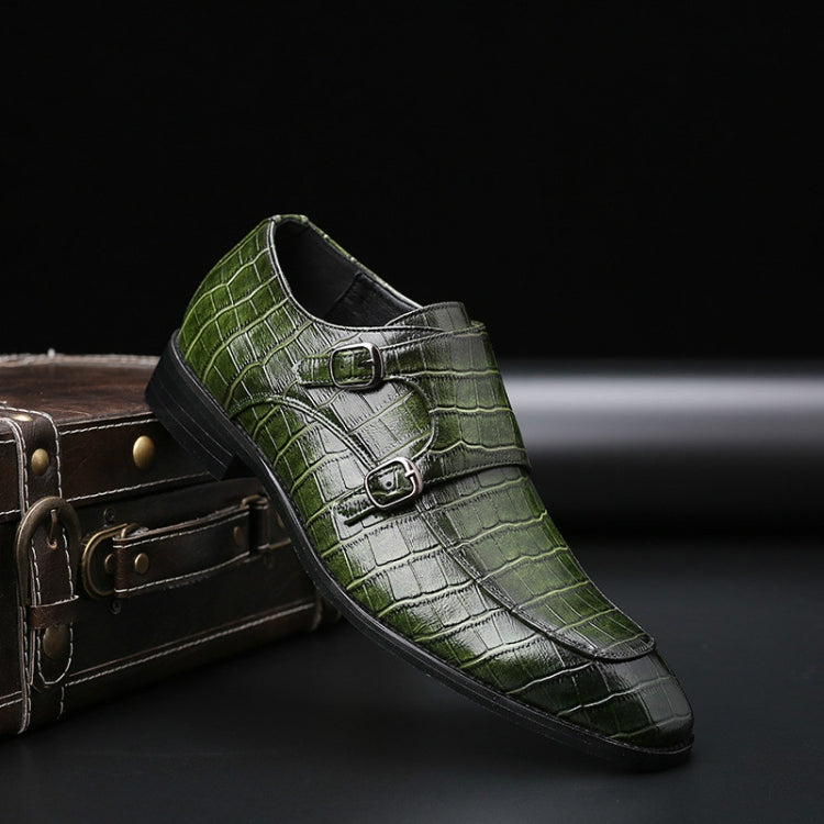 Scarpe formali in pelle con fondo piatto da lavoro con motivo coccodrillo, 38, 39, 40, 41, 42, 43, 44, 45, 46, 47, 48