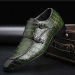 Scarpe formali in pelle con fondo piatto da lavoro con motivo coccodrillo, 38, 39, 40, 41, 42, 43, 44, 45, 46, 47, 48