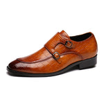 Scarpe formali in pelle con fondo piatto da lavoro con motivo coccodrillo, 38, 39, 40, 41, 42, 43, 44, 45, 46, 47, 48
