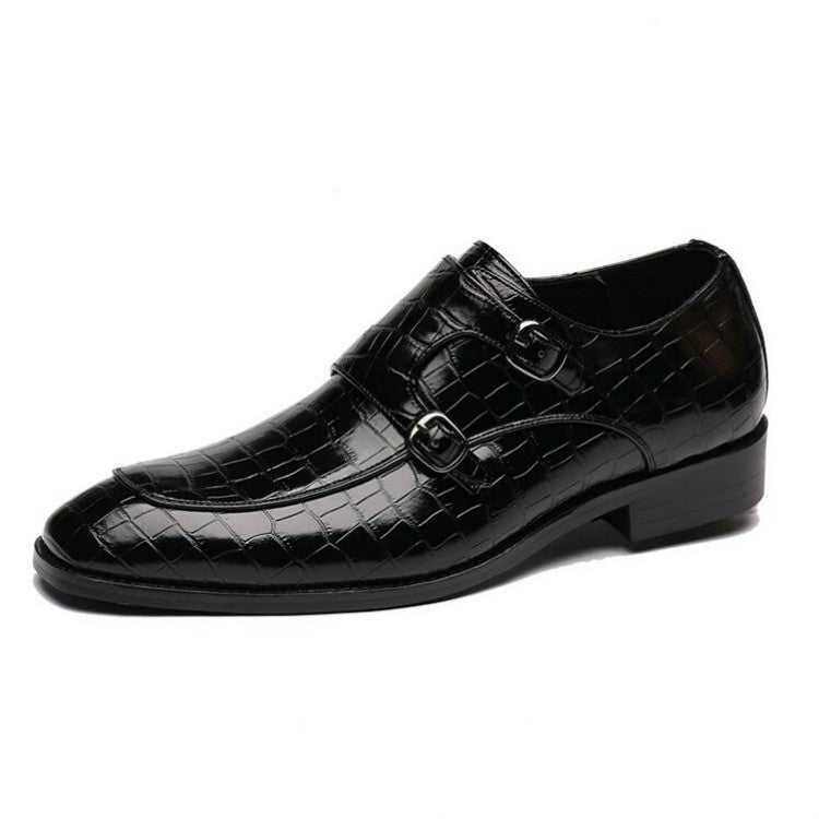 Scarpe formali in pelle con fondo piatto da lavoro con motivo coccodrillo, 38, 39, 40, 41, 42, 43, 44, 45, 46, 47, 48