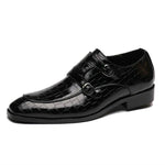 Scarpe formali in pelle con fondo piatto da lavoro con motivo coccodrillo, 38, 39, 40, 41, 42, 43, 44, 45, 46, 47, 48