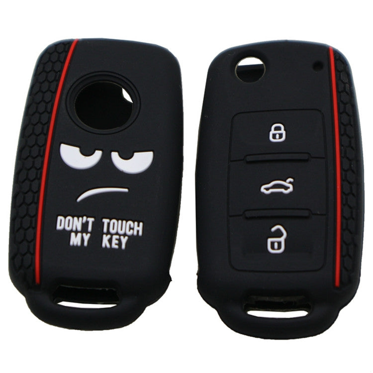 Cover per chiave in silicone Do Not Touch My Key Style per Volkswagen Jetta Polo Passat Skoda Tiguan Golf, For Volkswagen Jetta Polo Passat Skoda Tiguan Golf