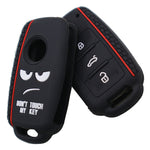 Cover per chiave in silicone Do Not Touch My Key Style per Volkswagen Jetta Polo Passat Skoda Tiguan Golf, For Volkswagen Jetta Polo Passat Skoda Tiguan Golf
