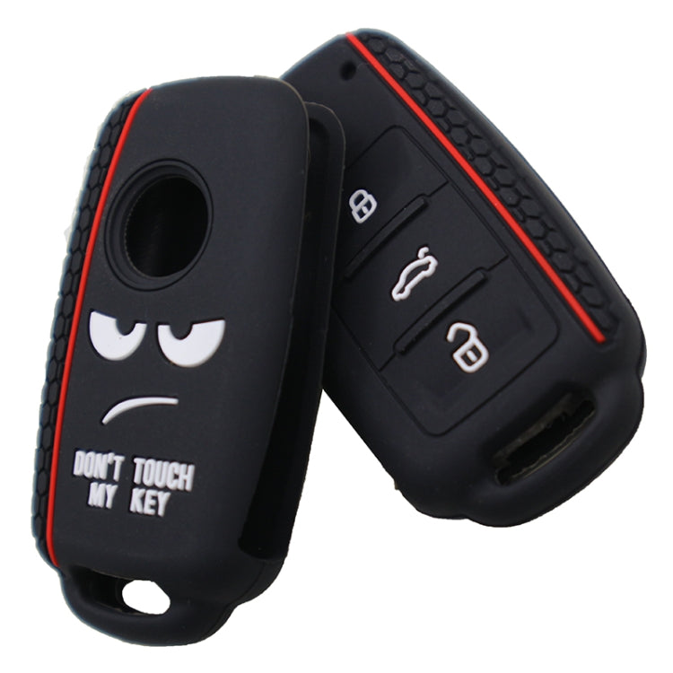 Cover per chiave in silicone Do Not Touch My Key Style per Volkswagen Jetta Polo Passat Skoda Tiguan Golf, For Volkswagen Jetta Polo Passat Skoda Tiguan Golf