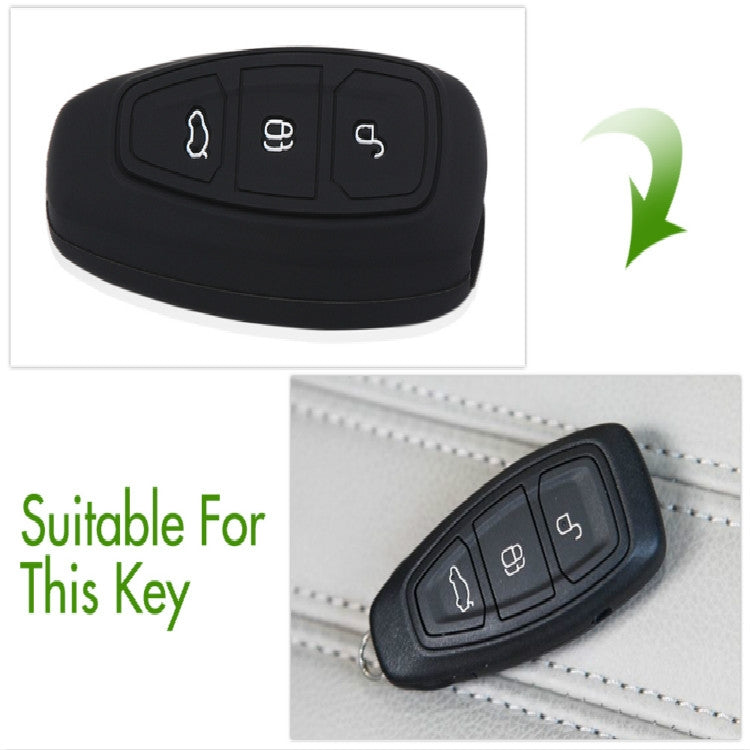Cover chiave auto in silicone per Ford Kuga Focus 3 4 Ecosport Fiesta, For Ford Kuga Focus