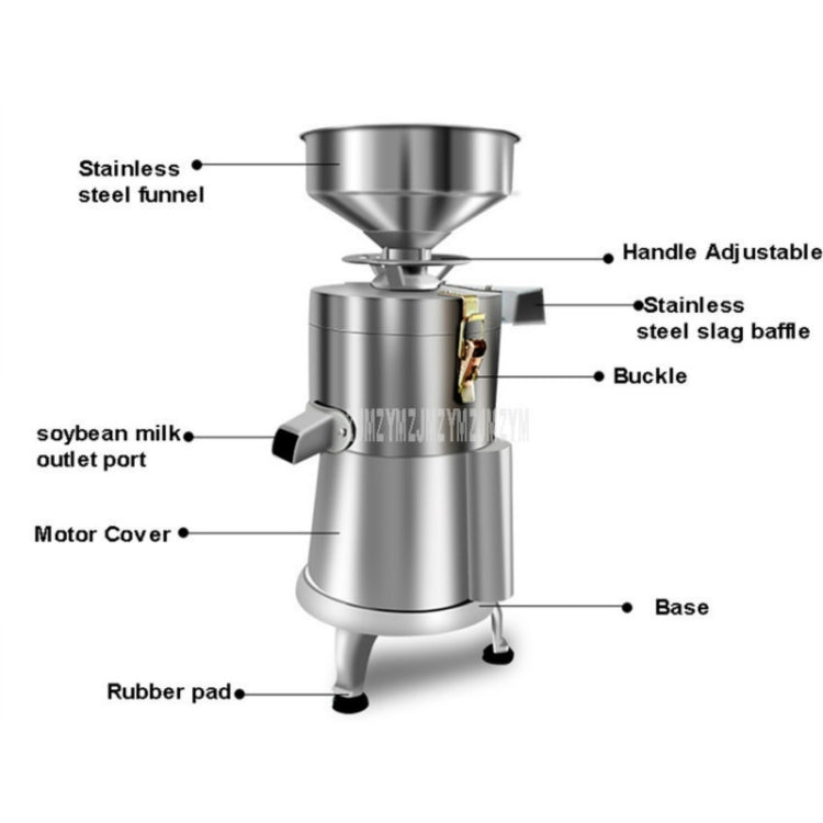 Raffinatore per uso domestico in acciaio inossidabile Separazione dei liquami di grande capacità Macchina per tofu al latte di soia macinata fresca, spina CN, 100/1100W, 125/1500W, 130/1800W, 150/2200W