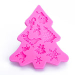 Strumento di decorazione di biscotti al cioccolato per torta di stampi in silicone per fondente per albero di Natale, Christmas Tree Shape