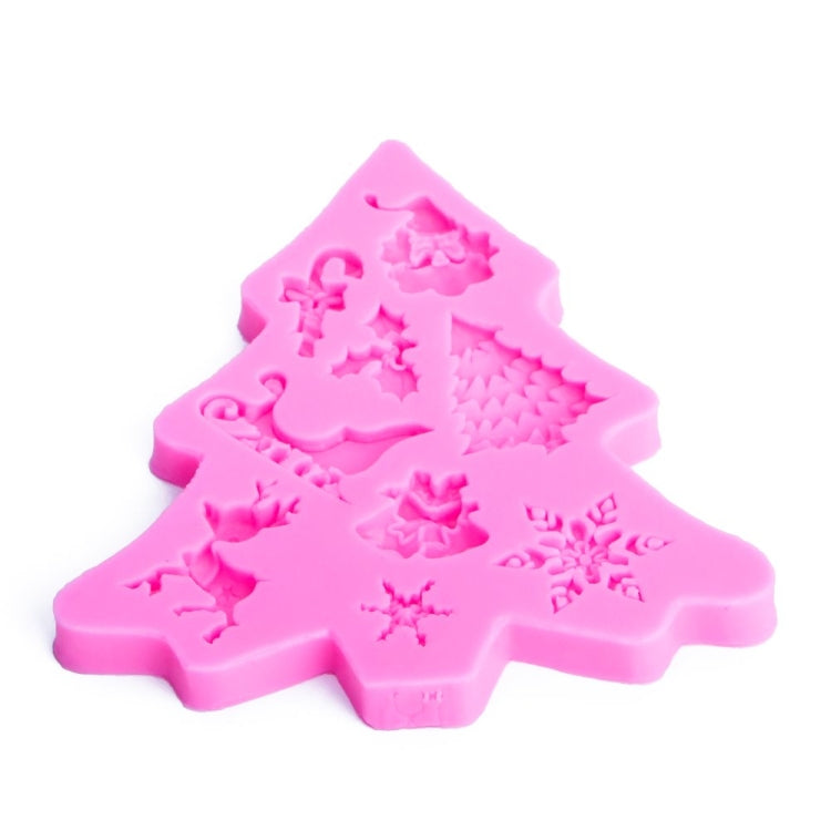 Strumento di decorazione di biscotti al cioccolato per torta di stampi in silicone per fondente per albero di Natale, Christmas Tree Shape