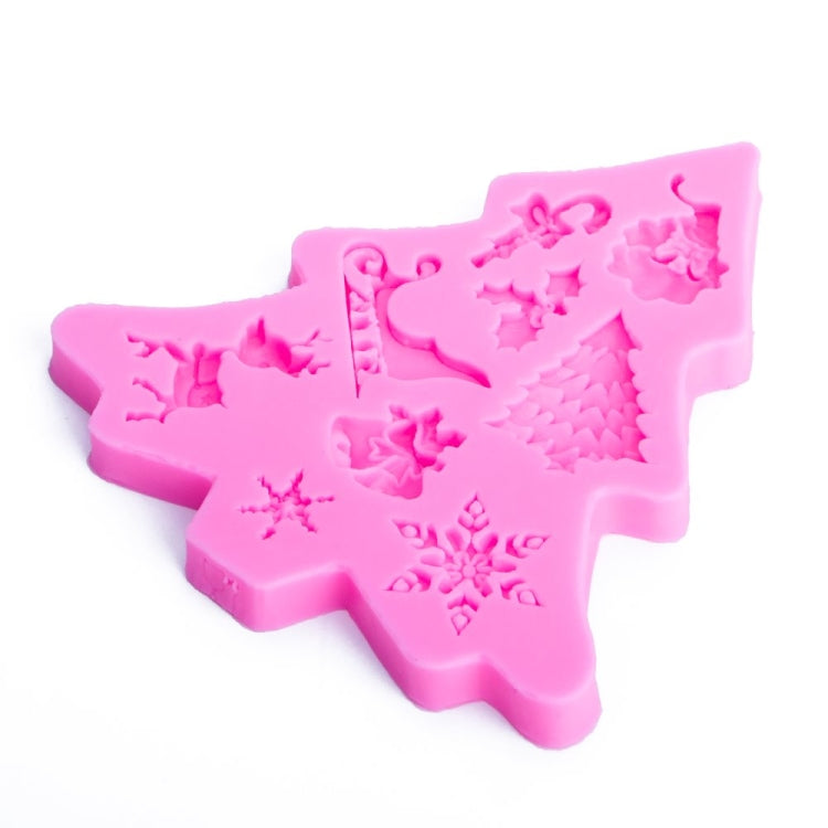Strumento di decorazione di biscotti al cioccolato per torta di stampi in silicone per fondente per albero di Natale, Christmas Tree Shape