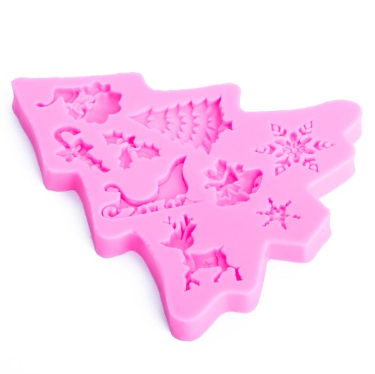 Strumento di decorazione di biscotti al cioccolato per torta di stampi in silicone per fondente per albero di Natale, Christmas Tree Shape