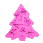 Strumento di decorazione di biscotti al cioccolato per torta di stampi in silicone per fondente per albero di Natale, Christmas Tree Shape