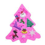 Strumento di decorazione di biscotti al cioccolato per torta di stampi in silicone per fondente per albero di Natale, Christmas Tree Shape