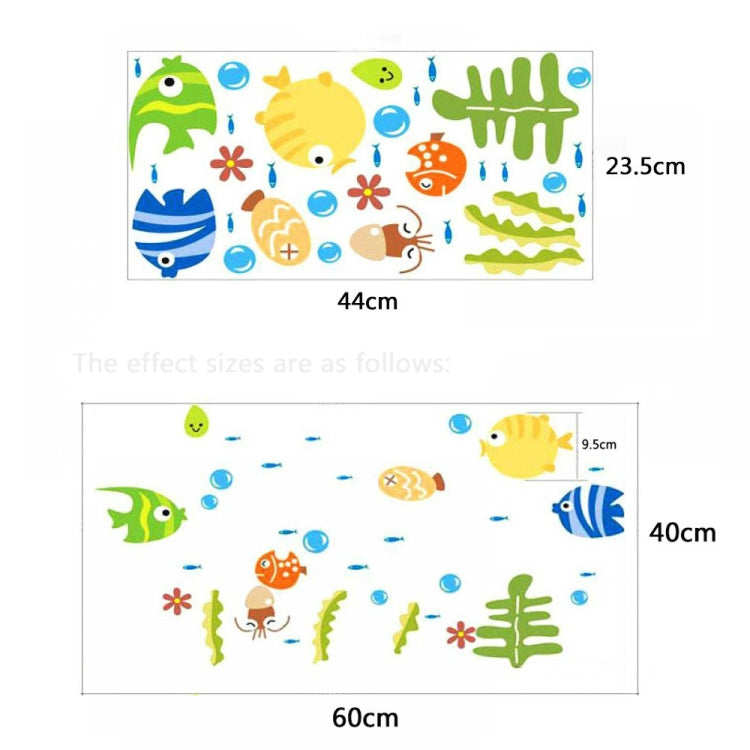 Adesivo da parete per bagno impermeabile per cameretta dei bambini dei cartoni animati di animali marini della scuola materna, Marine Animal