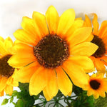 2 pezzi creativi ed eleganti bouquet artificiali di girasole decorazione per la festa nuziale, Sunflower