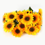 2 pezzi creativi ed eleganti bouquet artificiali di girasole decorazione per la festa nuziale, Sunflower