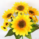 2 pezzi creativi ed eleganti bouquet artificiali di girasole decorazione per la festa nuziale, Sunflower