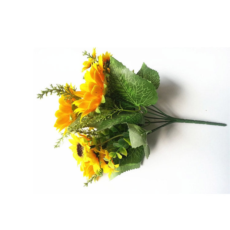 2 pezzi creativi ed eleganti bouquet artificiali di girasole decorazione per la festa nuziale, Sunflower