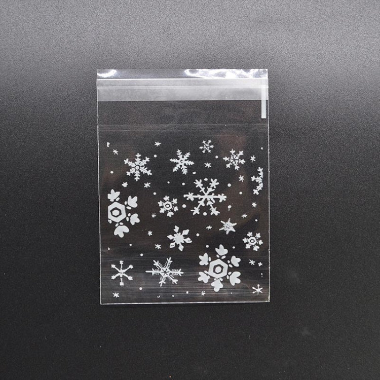 5 confezioni di fiocchi di neve, caramelle natalizie, biscotti, snack, sacchetti regalo autoadesivi, 5.5x5.5cm, 7x7cm, 10x10cm, 14x14cm