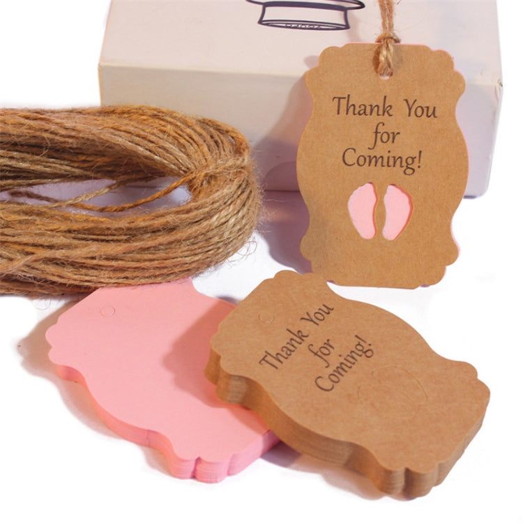 Etichetta per festa di compleanno per baby shower in carta kraft da 50 pezzi