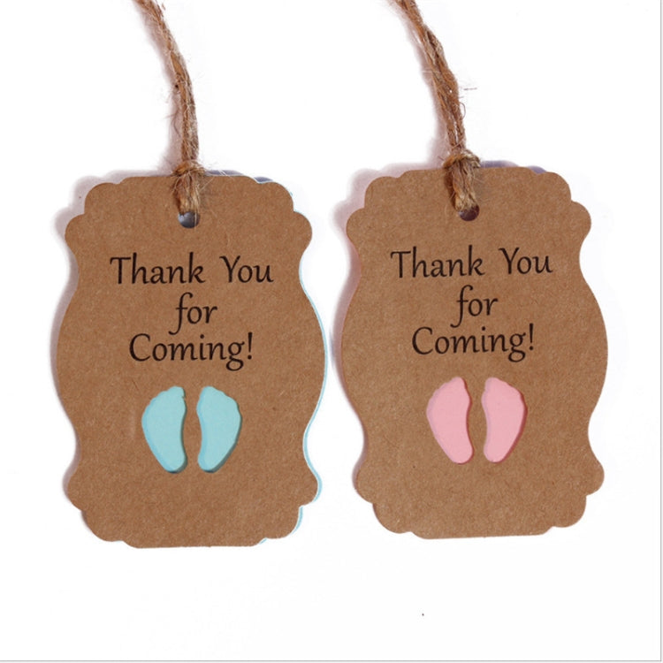 Etichetta per festa di compleanno per baby shower in carta kraft da 50 pezzi