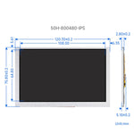 Display Waveshare DSI 5 pollici 800x480 pixel IPS